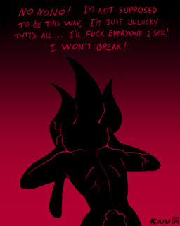 anthro dialogue male profanity rear_view scut_tail short_tail solo tail text cuchuflin nintendo pokemon cinder_(cuchuflin) generation_8_pokemon pokemon_(species) raboot 2025 absurd_res black_and_red comic english_text hi_res monochrome
