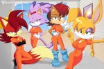 acorn anthro blue_eyes breasts clothing female food fruit green_eyes group hair looking_at_viewer multiple_poses nut_(fruit) orange_clothing plant pose prison prison_uniform purple_body red_body red_hair simple_background smile tail yellow_body byghosteduard archie_comics sega sonic_the_hedgehog_(archie) sonic_the_hedgehog_(comics) sonic_the_hedgehog_(series) blaze_the_cat bunnie_rabbot fiona_fox sally_acorn sonic_the_hedgehog canid canine chipmunk domestic_cat felid feline felis fox ground_squirrel lagomorph leporid mammal rabbit rodent sciurid 3:2 absurd_res hi_res shaded simple_shading