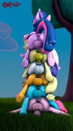 anal anal_penetration animal_genitalia animal_penis anus balls big_butt blonde_hair blue_balls butt butt_stack crossgender equine_anus equine_genitalia equine_penis erection faceless_character faceless_gynomorph faceless_intersex feral genitals grey_balls group group_sex gynomorph gynomorph/gynomorph gynomorph_penetrating hair horn intersex intersex/intersex intersex_penetrating long_hair looking_back multicolored_hair nude open_mouth orange_balls orgy penetration penis penis_towards_viewer pink_balls pink_hair puffy_anus purple_balls purple_hair rainbow_hair sex simple_background stack train_position two_tone_hair wings yellow_balls godoffury friendship_is_magic hasbro my_little_pony mythology applejack_(mlp) fluttershy_(mlp) pinkie_pie_(mlp) rainbow_dash_(mlp) rarity_(mlp) twilight_sparkle_(mlp) earth_pony equid equine horse mammal mythological_creature mythological_equine pegasus pony unicorn winged_unicorn 2017 3d_(artwork) 9:16 absurd_res digital_media_(artwork) hi_res source_filmmaker_(artwork)