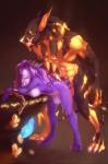 2014 anthro breasts chain demon fangs female forced from_behind hellhound horn male nipples patto rape restraints sex straight
Rating: Explicit
Score: 21
User: Numeroth
Date: March 25, 2014