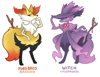 anthro big_tail biped black_body black_fur clothing female fluffy fluffy_tail fur fur_tuft fusion gem hat headgear headwear inner_ear_fluff long_fur looking_at_viewer multicolored_body multicolored_fur naturally_censored nude pink_body pink_fur pokemon_fusion pseudo_clothing purple_body purple_fur red_body red_eyes red_fur simple_background snout solo stick tail tuft two_tone_body two_tone_fur white_background white_body white_fur yellow_body yellow_fur yellow_sclera identitypollution fakemon nintendo pokemon braixen canid canine generation_4_pokemon generation_6_pokemon ghost mammal mismagius pokemon_(species) spirit absurd_res hi_res