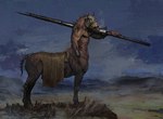 blue_eyes brown_body glowing glowing_eyes grass holding_lance holding_object holding_weapon lance landscape male melee_weapon metallic_body missing_arm plant polearm solo standing surgical_suture valley weapon igor_kieryluk hasbro magic:_the_gathering wizards_of_the_coast equid equid_taur equine equine_taur horse horse_taur mammal mammal_taur taur undead zombie 2021 official_art