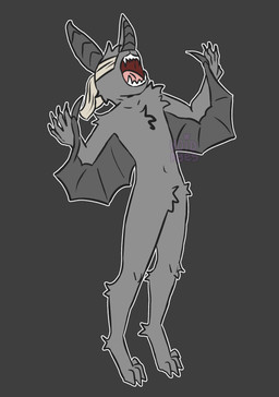 anthro fur grey_body grey_fur male simple_background solo wings voidryes kalupso_(voidryes) bat mammal absurd_res hi_res