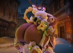 areola big_areola big_breasts big_butt breasts butt female huge_breasts huge_butt looking_at_viewer looking_back looking_back_at_viewer machine nipples overweight solo waffledew blizzard_entertainment overwatch orisa_(overwatch) reindeer_orisa_(overwatch) deer mammal new_world_deer omnic reindeer robot taur 3d_(artwork) blender_(artwork) digital_media_(artwork) hi_res