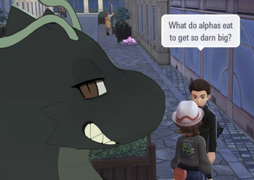 antennae_(anatomy) black_body black_clothing black_topwear bottomwear brown_eyes clothed clothing fingers fully_clothed grin group hat headgear headwear looking_at_viewer smile teeth topwear goonie-san nintendo pokemon dragonite generation_1_pokemon human mammal pokemon_(species) 2026