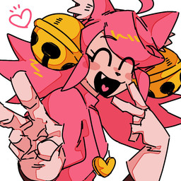 bangs bar_emanata bell black_nose clothing cute_fangs emanata eyebrow_through_hair eyebrows eyelashes eyes_closed fangs female fur gloves hair handwear heart_symbol inner_ear_fluff jewelry jingle_bell locket necklace open_mouth open_smile pink_body pink_clothing pink_fur pink_hair pink_shirt pink_topwear pointy_ears prick_ears sharp_teeth shirt simple_background smile solo teeth topwear translucent translucent_hair tuft white_background white_clothing white_gloves white_handwear white_inner_ear_fluff kkupii undertale undertale_(series) mew_mew_(undertale) animal_humanoid felid felid_humanoid feline feline_humanoid humanoid mammal mammal_humanoid 1:1 colored_sketch sketch
