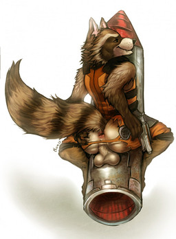 5_fingers anthro anus backsack balls bedroom_eyes biped brown_body brown_fur butt cheek_tuft clothed clothing detailed_fur facial_tuft fangs fingers fluffy fluffy_tail fully_clothed fur fur_tuft genitals gun half-closed_eyes hand_on_butt handgun holding_butt holding_gun holding_object holding_ranged_weapon holding_weapon inviting looking_at_viewer looking_back male markings narrowed_eyes naughty_face perineum pistol presenting presenting_anus raised_tail ranged_weapon rear_view ring_(marking) ringed_tail seductive simple_background sitting smile solo spread_anus spread_butt spreading striped_markings striped_tail stripes tail tail_markings teeth torn_clothing tuft weapon white_background chumbasket guardians_of_the_galaxy marvel rocket_raccoon mammal procyonid raccoon detailed digital_media_(artwork) digital_painting_(artwork) full-length_portrait hi_res painting_(artwork) portrait shaded signature soft_shading