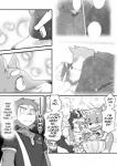 anthro canid canine canis clothing comic cotton_(artist) dialogue domestic_dog english_text haplorhine male mammal monkey monochrome natsume_(tooboe_bookmark) nitobe noguchi primate text tooboe_bookmark