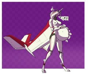 aircraft airplane anthro belly big_belly burping cross-popping_vein dark_nipples female hand_on_belly machine navel nude overstuffed red_body solo stuffing vehicle white_body top_kek_m9 beechcraft beechcraft_bonanza simone_(panzerschreckleopard) aeromorph living_aircraft living_machine living_vehicle 2024 hi_res