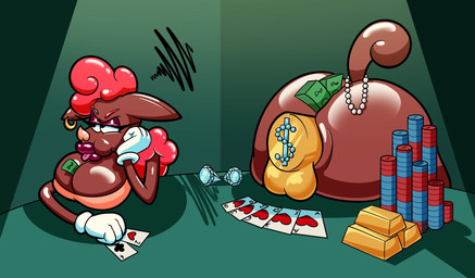 anal anal_penetration big_breasts big_butt blowing_raspberries breasts brown_body brown_fur butt card cartoon_eyes cartoon_gloves cartoon_physics cartoony_violence clothing curvy_figure dildo dildo_in_ass dildo_insertion ear_piercing fangs female fur gem gold_(metal) hair hourglass_figure humor hyper jewelry lips necklace object_in_ass orange_clothing pearl_(gem) pearl_necklace penetration piercing playing_card poker poker_chip poker_table red_hair sex_toy sex_toy_in_ass sex_toy_insertion sulking teeth thick_lips toony toony_expression toony_eyes topwear tube_top infinityartistix fizzi_the_fruit_bat bat mammal megabat hi_res