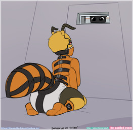 anthro asylum diaper duo female female/female hospital medical padded_room prisoner restraints straitjacket the_padded_room arachnid arthropod hymenopteran insect spider wasp absurd_res hi_res