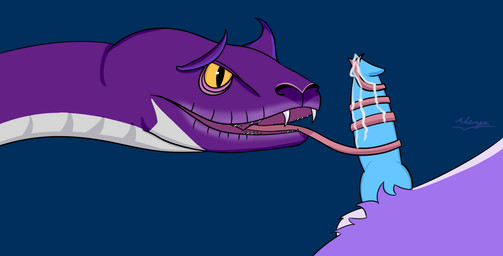 animal_genitalia animal_penis anthro bestiality bodily_fluids canine_genitalia canine_penis cum duo erection feral genital_fluids genitals knot knotted_penis long_tongue male male_on_feral oral penis sex tongue tongue_out tonguejob aderyn_(aderyn) hasbro magic:_the_gathering wizards_of_the_coast aderyn canid canine canis mammal reptile scalie snake wolf