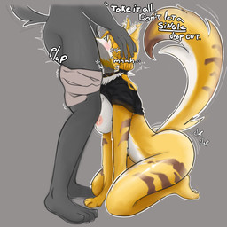 anthro anthro_on_anthro anthro_penetrated anthro_penetrating anthro_penetrating_anthro areola big_butt bodily_fluids bottomless bottomless_anthro bottomless_female bottomwear bottomwear_down bouncing_butt breasts butt clapping clothed clothing collar deep_throat dominant duo ears_up face_fucking fellatio female female_anthro female_penetrated grabbing_head irrumatio kneeling looking_up_at_partner male male/female male_anthro male_penetrating male_penetrating_female mostly_nude motion_lines nipples oral oral_penetration partially_clothed paws penetration penile penis_in_mouth raised_clothing raised_shirt raised_topwear sex shirt shorts shorts_down slurping sweat tail topwear x-ray_view vannillama mihoyo until_it_snaps zenless_zone_zero pulchra_fellini felid feline mammal thiren 1:1 hi_res meme