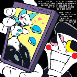 anthro cellphone dialogue drawing_(object) drawing_in_a_drawing duo electronics female happy holding_object holding_phone huge_thighs hyper hyper_thighs machine male phone photo text thick_thighs wide_hips rohan_furries deltarune undertale_(series) spamton_g._spamton tasque_manager darkner felid feline humanoid living_puppet mammal robot robot_humanoid 1:1 digital_drawing_(artwork) digital_media_(artwork) english_text hi_res