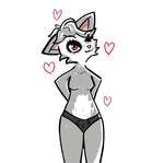 belly breasts clothing female feral fur legwear male male/female nude panties pantyhose small_breasts solo underwear ccr_graph unknown_character domestic_ferret felid feline mammal mustelid musteline true_musteline weasel