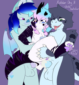anal anal_penetration andromorph anthro bodily_fluids braided_hair claws cum cum_drip cum_in_vagina cum_inside cum_on_penis double_penetration dripping genital_fluids genitals group group_sex hair horn intersex intersex/male leaking_cum male penetration penis sandwiched sex standing standing_sex threesome trio vaginal vaginal_penetration freak_magic1369 kinktober kinktober_2025 echo_(freak_magic1369) ice_pop_(freak_magic1369) magic_(freak_magic1369) aquatic bat domestic_cat felid feline felis hybrid mammal pinniped reptile scalie seal wither_beast wither_beast_(freak_magic1369) 2025 absurd_res hi_res adult_(lore) nonbinary_(lore)