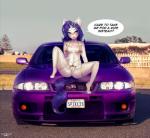 anthro anthrofied blush car clothing dialogue female genitals hair horn on_hood outside pussy r33_gtr solo spread_legs spreading text vehicle tawni_tailwind friendship_is_magic hasbro my_little_pony mythology nissan nissan_gtr rarity_(mlp) equid equine mammal mythological_creature mythological_equine unicorn 2018 english_text