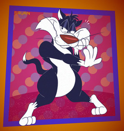 3_toes 4_fingers abstract_background anthro belly big_butt biped black_body black_eyes black_fur butt cheek_tuft curling_tail curvy_figure dipstick_tail dotted_background ears_outwards facial_tuft feet fingers fur glance gloves_(marking) grin grinning_at_viewer half-closed_eyes hand_on_cheek hand_on_own_cheek head_tuft humanoid_heel leg_markings lines_drawn looking_aside looking_aside_at_viewer looking_at_viewer male markings narrowed_eyes nude nude_anthro nude_male pattern_background pecs pivoted_ears plantigrade polka_dots pose raised_heel raised_tail red_nose ribs simple_background slightly_chubby slightly_chubby_anthro slightly_chubby_male small_waist smile smiling_at_viewer smirk smirking_at_viewer smug smug_expression smug_eyes smug_face smug_grin socks_(marking) solo standing_on_toes tail tail_markings thick_calves thick_thighs tiptoes toes tuft whisker_spots whiskers white_belly white_body white_feet white_fur white_hands white_sclera white_tail_tip wide_hips gavanzude looney_tunes warner_brothers sylvester_(looney_tunes) domestic_cat felid feline felis mammal tuxedo_cat 2026 alternate_version_at_paywall colored digital_drawing_(artwork) digital_media_(artwork) flat_colors hi_res pinup signature