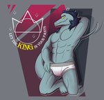 anthro briefs clothing grey_body hair looking_at_viewer male muscular muscular_male pose solo text tighty_whities underwear white_briefs white_clothing white_underwear yellow_eyes texaskingofthegeeks disney star_vs._the_forces_of_evil toffee_(svtfoe) lizard reptile scalie septarian hi_res