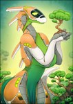 2022 android anthro artist_logo asian_clothing big_breasts bonsai breasts brown_body chinese_clothing chinese_dress clothed clothed_anthro clothed_female clothing dated detailed_background digital_media_(artwork) dress dress_only east_asian_clothing female fingers fully_clothed green_clothing green_dress green_eyes grey_body hi_res huge_breasts humanoid_hands logo long_tail machine multicolored_body no_bra no_underwear non-mammal_breasts plant portrait pupils robot robot_anthro scalie screen screen_face shaded side_slit side_slit_clothing side_slit_dress side_view sideless_clothing sideless_dress single_strap single_strap_clothing single_strap_dress slit_pupils soft_shading solo synth_(vader-san) tail text thick_thighs three-quarter_portrait tree url vader-san white_body wide_hips wood wooden_body
