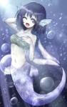 blue_eyes blue_hair bra bubble female hair hand_on_head head_fins mermaid monster monster_girl navel one_eye_closed open_mouth short_hair touhou underwater underwear wakasagihime water yuxyon
Rating: Safe
Score: 5
User: AnacondaRifle
Date: March 14, 2014