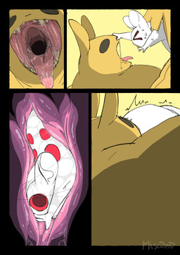 >_< ambiguous_feral ambiguous_gender ambiguous_pred ambiguous_prey back_markings big_eyes bodily_fluids brown_eyes detailed_mouth duo eyes_closed feral feral_pred feral_prey fully_inside gaping_mouth head_first holding_character in_throat internal larger_ambiguous larger_feral larger_pred looking_at_another markings mouth_shot open_mouth oral_vore partially_inside red_eyes red_markings saliva saliva_on_tongue saliva_string size_difference smaller_ambiguous smaller_feral soft_vore swallowing sweat sweatdrop tongue tongue_out vore white_body yellow_body misoden rain_world videocult gourmand_(rain_world) lantern_mouse_(rain_world) mammal rodent slugcat 2023 absurd_res colored comic digital_media_(artwork) hi_res right_to_left signature