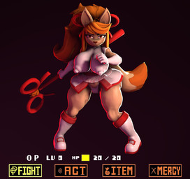 abstract_background anthro armwear big_breasts big_tail boots breasts clothing curvy_figure dress elbow_gloves eyelashes female footwear fur gameplay_mechanics gloves hair handwear huge_breasts inner_ear_fluff long_hair looking_at_viewer nipple_outline orange_eyes orange_hair shoes solo tail tan_body tan_fur thick_thighs thong tuft underwear voluptuous voluptuous_anthro voluptuous_female white_boots white_clothing white_dress white_footwear white_gloves white_handwear white_thong white_underwear wide_hipped_anthro wide_hipped_female wide_hips ordinary_pictures kabalmystic_(modeler) undertale undertale_(series) undertale_yellow ceroba_ketsukane canid canine fox mammal 2025 3d_(artwork) digital_media_(artwork) source_filmmaker_(artwork)