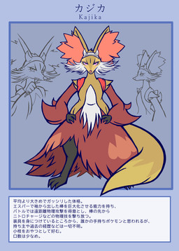 ambiguous_anthro ambiguous_gender anthro biped closed_smile digitigrade dipstick_tail eyelashes fake_horns flat_chested front_view hands_on_hips looking_at_viewer markings mouth_closed side_view smile snout solo standing tail tail_markings text text_box gd-058 nintendo pokemon kajika_(gd-058) canid delphox generation_6_pokemon mammal pokemon_(species) 2024 absurd_res aliasing binary_drawing character_name digital_drawing_(artwork) digital_media_(artwork) english_description full-length_portrait half-length_portrait hi_res japanese_description japanese_text model_sheet portrait translated unavailable_at_source female_(lore)