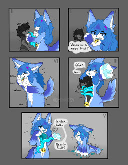 4_fingers anthro asking bell black_hair blue_body blue_eyes blue_fur blue_hair blue_internal blue_markings blue_mouth blue_pawpads blue_tentacles claws clothed clothing costume costume_transformation dark_hair dripping duo ellipsis exclamation_point eyelashes eyes_closed female female_anthro fingers five_frame_sequence fluffy fluffy_chest fluffy_hips forced forced_transformation fur fursuit fursuit_transformation gender_transformation glistening glistening_body glistening_eyes grey_background grey_body hair hair_over_eye hair_over_eyes happy heart_symbol highlights_(coloring) hollow_body jingle_bell kemono long_ears long_eyelashes long_hair looking_at_viewer looking_pleasured magic male male_human markings motion_lines mtf_transformation multi_frame_sequence nude nude_female open_mouth pawpads paws question_mark roman_numeral scared shocked short_tail simple_background species_transformation speech_bubble standing star_(marking) striped_body striped_fur striped_hair striped_markings striped_tail stripes suggestive suit_transformation surprised tail tail_markings teal_body teal_claws teal_pawpads teeth tentacles tentacles_from_body text transformation transformation_sequence unusual_anatomy unzipped vore wet wet_body white_body white_fur zipper kemoniko54 moondust animate_inanimate felid feline human humanoid living_clothing living_costume living_fursuit mammal comic english_text hi_res right_to_left sequence shaded