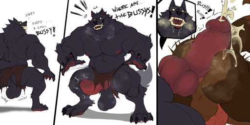 abs animal_genitalia animal_penis anthro anthro_on_anthro anus aroused back_muscles backsack balls bent_over biceps big_balls big_butt big_knot big_muscles big_penis bodily_fluids bottomwear breath butt canine_genitalia canine_penis claws clothed clothed/nude clothing crotch_apron cum cum_on_back cum_on_butt cum_on_partner cumshot cutaway dialogue digitigrade drooling duo ejaculation emanata erection exclamation_point fur genital_fluids genitals hot_dogging huge_balls huge_butt huge_knot huge_muscles huge_penis humor in_heat ineffective_clothing ineffective_loincloth knot loincloth loincloth_only male male/male motion_lines muscular muscular_anthro muscular_male musk navel nipples nude open_mouth open_smile pawpads pecs penis perineum saggy_balls saliva sex shadow sharp_teeth sheath simple_background sloshing_balls smile sniffing standing stated_homosexuality stated_sexuality teeth text thick_penis thick_thighs three_frame_image tongue topless topless_anthro topless_male torn_bottomwear torn_clothing torn_loincloth tuft vein veiny_penis white_background ritsukaxan mythology ambiguous_species canid canine canis mammal mythological_canine mythological_creature werecanid werecanine werecreature werewolf wolf 2022 absurd_res comic english_text hi_res signature