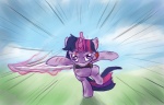 charge female feral fur hair horn katana melee_weapon multicolored_hair object_in_mouth purple_body purple_fur purple_hair solo sword sword_in_mouth tail two_tone_hair weapon tenchi-outsuno friendship_is_magic hasbro my_little_pony mythology twilight_sparkle_(mlp) equid equine mammal mythological_creature mythological_equine unicorn