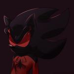 male red_background simple_background solo standing demonhedgehog marvel sega sonic_the_hedgehog_(series) spider-man_(series) kaine_parker scarlet_spider shadow_the_hedgehog eulipotyphlan hedgehog mammal 1:1 crossover hi_res watermark