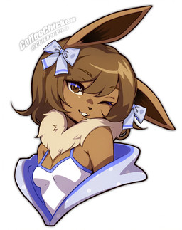anthro biped breasts brown_body brown_eyes brown_fur brown_hair clothed clothed_anthro clothed_female clothing female front_view fur hair looking_at_viewer simple_background smile solo topwear coffeechicken nintendo pokemon eevee generation_1_pokemon pokemon_(species) 2025 digital_drawing_(artwork) digital_media_(artwork)
