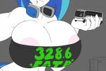 areola big_breasts breasts bus clothing commercial_vehicle duo electronics female headphones holding_vehicle huge_breasts macro public_transportation size_difference solo_focus vehicle vehicle_for_hire angelthecatgirl hasbro my_little_pony dj_acid fan_character humanoid