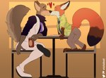 abstract_background anthro beverage beverage_can blush brown_body brown_fur clothed clothing crossover_ship dating duo fur heart_symbol interspecies kiss_on_lips kissing male male/male orange_body orange_fur romantic sitting size_difference suit viola_bat disney dreamworks the_bad_guys zootopia mr._wolf_(the_bad_guys) nick_wilde canid canine canis fox mammal red_fox true_fox wolf 2021 artist_name crossover digital_media_(artwork) hi_res