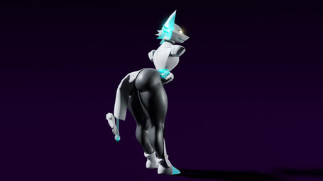 anthro big_butt blue_hair butt butt_slap clothed clothing female flat_chested floating_hands hair latex looking_at_viewer looking_back machine simple_background slap solo spanking thick_thighs wide_hips f-euphrates deltarune undertale_(series) tasque_manager darkner felid feline humanoid hybrid mammal robot 16:9 2021 3d_(artwork) 3d_animation animated digital_media_(artwork) hi_res no_sound short_playtime video widescreen