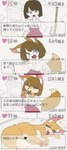 5_fingers anthro asian_clothing bed biped blue_eyes blush bodily_fluids bottomwear breasts butt claws clothed clothing dialogue dialogue_box dipstick_tail east_asian_clothing female feral fingers fur furniture gameplay_mechanics heart_symbol human_to_feral inner_ear_fluff japanese_clothing kemono lying markings medium_breasts miko_outfit multicolored_body multicolored_fur on_bed on_side open_mouth orange_body orange_fur pawpads paws quadruped red_bottomwear red_clothing red_skirt shrine_maiden skirt solo species_transformation standing sweat tail tail_markings tan_body tan_fur text transformation tuft two_tone_body two_tone_fur visual_novel_interface horideiyasumi canid canine fox human humanoid mammal 2024 4koma absurd_res comic hi_res japanese_text translation_request