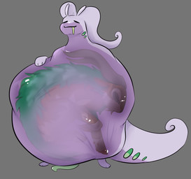 abdominal_bulge belly big_belly feral genitals hooves male male/male penis same_size_vore slime translucent vore aspeneyeswatching mythology nintendo pokemon bovid caprine dragon generation_6_pokemon gogoat goodra mammal mythological_creature mythological_scalie pokemon_(species) scalie