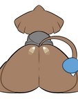 3:4 anthro big_butt bottomless brown_body brown_hair brown_skin butt clothed clothing digital_media_(artwork) female generation_2_pokemon grey_clothing grey_hoodie grey_topwear hair hitmontop hoodie hoodie_only huge_butt humanoid jammedvhs mammal nintendo pokemon pokemon_(species) rear_view simple_background sitting solo thick_thighs topwear topwear_only white_background wide_hips