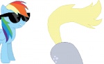 blonde_hair blue_body blue_feathers blue_fur butt cutie_mark duo eyewear feathered_wings feathers female feral fur glasses hair multicolored_hair rainbow_hair shaking_butt sunglasses tail wings tomdantherock dat_ass_(meme) friendship_is_magic hasbro my_little_pony mythology derpy_hooves_(mlp) rainbow_dash_(mlp) equid equine horse mammal mythological_creature mythological_equine pegasus pony 16:10 animated low_res meme short_playtime widescreen