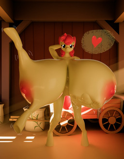 accessory anthro big_breasts bow_ribbon breast_vore breasts face_imprint female group hair hair_accessory hair_bow hair_ribbon hand_behind_head hand_imprint heart_symbol hooves huge_breasts hyper hyper_breasts imprint inside looking_at_viewer nipples nude red_hair ribbons trio unguligrade vore yellow_body manks frostbound_(modeler) friendship_is_magic hasbro my_little_pony apple_bloom_(mlp) earth_pony equid equine horse mammal pony 2026 3d_(artwork) absurd_res digital_media_(artwork) hi_res