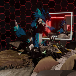 anal anal_penetration anthro clothing cowgirl_position duo erection from_front_position fur genitals knot latex male male/male male_penetrated male_penetrating male_penetrating_male nude on_bottom on_top penetration penile penile_penetration penis riding sex tail endoras apotek endoras_(character) rexouium 1:1 3d_(artwork) 3d_animation animated digital_media_(artwork) hi_res no_sound short_playtime webm