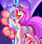 anus big_butt butt female feral genitals horn looking_at_viewer pussy smile solo reiduran hasbro my_little_pony mythology princess_amore_(mlp) equid equine mammal mythological_creature mythological_equine unicorn 2015 2016