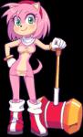 anthro boots bracelet clothed clothing female footwear gloves green_eyes hammer hand_on_hip handwear jewelry melee_weapon misleading_thumbnail piko_piko_hammer pose shoes simple_background smile solo standing tools transparent_background weapon kempferzero sega sonic_the_hedgehog_(series) amy_rose eulipotyphlan hedgehog mammal alpha_channel