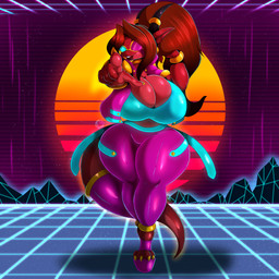 anthro breasts claws cleavage clothed clothing eyewear female fingers footwear furgonomics gesture hair hand_gesture high_heels horn mule_heels navel non-mammal_breasts non-mammal_navel platform_footwear platform_heels pointing pointing_at_viewer shoes solo synthwave toe_claws wide_hips conditional_dnp suirano mythology suri_(suirano) dragon mythological_creature mythological_scalie scalie 1:1 2022 digital_media_(artwork) hi_res