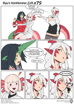 absolute_territory amputee big_breasts black_bottomwear black_clothing black_hair black_legwear black_skirt bodysuit bottomwear breasts broken_horn chibi cleavage clothed clothing dialogue disability dot_eyes eye_contact eyelashes female green_ears green_horn green_tail group hair horn humanoid_pointy_ears legwear long_hair looking_at_another monster_girl_(genre) nervous noseless on_lap open_mouth pale_skin pointy_ears pupils red_bodysuit red_clothing red_ears red_horn red_skinsuit red_tail short_hair simple_background simple_eyes skindentation skinsuit skirt slit_pupils smile speech_bubble squish tail text thick_thighs thigh_squish tight_clothing white_background wide_hips yellow_eyes randomtanstudio mythology ryu's_non_monster_cafe liza_(randomtanstudio) ryu_(randomtanstudio) vassago_(randomtanstudio) animal_humanoid axolotl_humanoid demon demon_humanoid dragon dragon_humanoid humanoid lizard_humanoid mammal mythological_creature mythological_scalie reptile reptile_humanoid scalie scalie_humanoid 2024 english_text hi_res