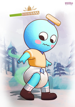 ambiguous_gender blue_body bodily_fluids clothed clothing diaper feces forest forest_background gameplay_mechanics genital_fluids gui health_bar nature nature_background not_furry plant pooping snow soiled_diaper soiling soiling_diaper solo stink_fumes tree unclean_diaper urine used_diaper using_diaper wearing_diaper wet_diaper wetting wetting_diaper winter young peenkopeenko peak_(videogame) humanoid hi_res