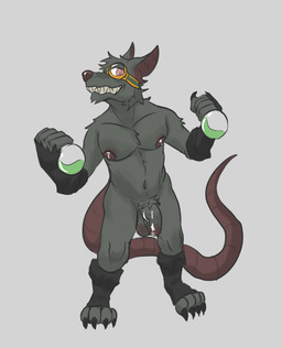 clothing eyewear eyewear_on_head gloves gloves_only goggles goggles_on_head handwear handwear_only holding_object male mostly_nude potion solo demonrat league_of_legends riot_games tencent twitch_(lol) mammal murid murine rat rodent absurd_res hi_res