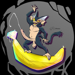 anthro balls banana big_penis bodily_fluids cum cum_on_object cumshot ejaculation feet food foreskin fruit genital_fluids genitals male nude penis plant prehensile_feet saggy_balls solo toes refractionxiii donkey_kong_(series) donkey_kong_bananza nintendo void_kong haplorhine mammal monkey primate 1:1 hi_res