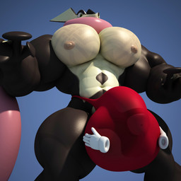 abs anthro ball_fondling balls biceps big_balls big_bulge big_muscles big_penis bulge clothing disembodied_hand duo fondling genitals huge_balls huge_bulge huge_muscles huge_penis hyper hyper_balls hyper_bulge hyper_genitalia hyper_muscles hyper_penis long_tongue male muscular muscular_male nipples penis pink_nipples simple_background solo_focus standing tongue tongue_out underwear anthroanim nintendo pokemon sebastian_greninja amphibian generation_6_pokemon greninja pokemon_(species) 1:1 3d_(artwork) absurd_res digital_media_(artwork) hi_res
